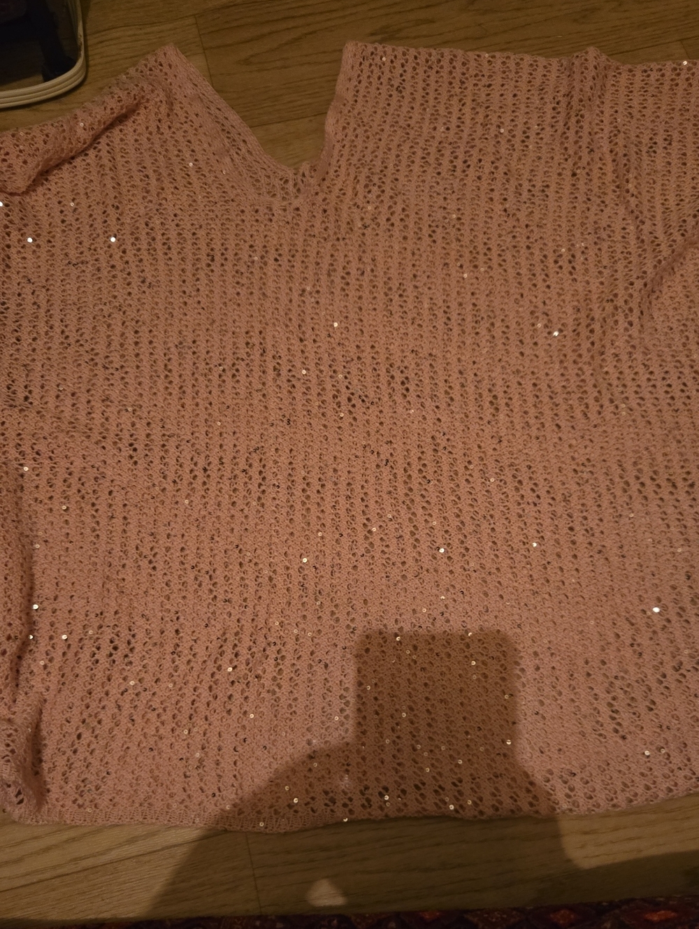 Sparkle Knit Women's Sweater - Blush Pink